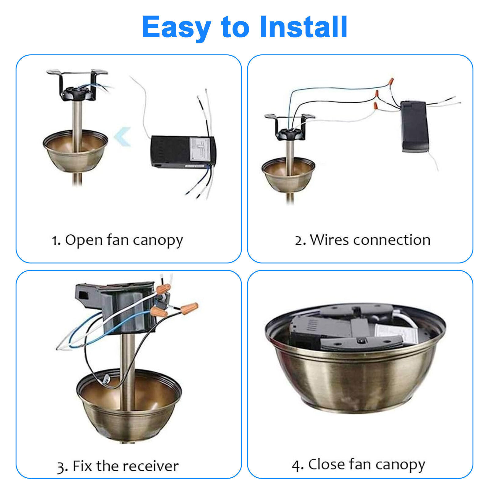 Universal Wireless 15M Timing Remote Control Receiver Ceiling Fan Lamp Light Kit