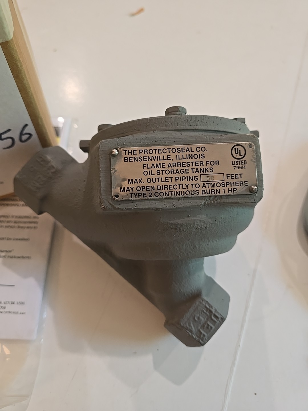 Protectoseal 4951 Vent Line Flame Arrester Size 1" New Old Stock