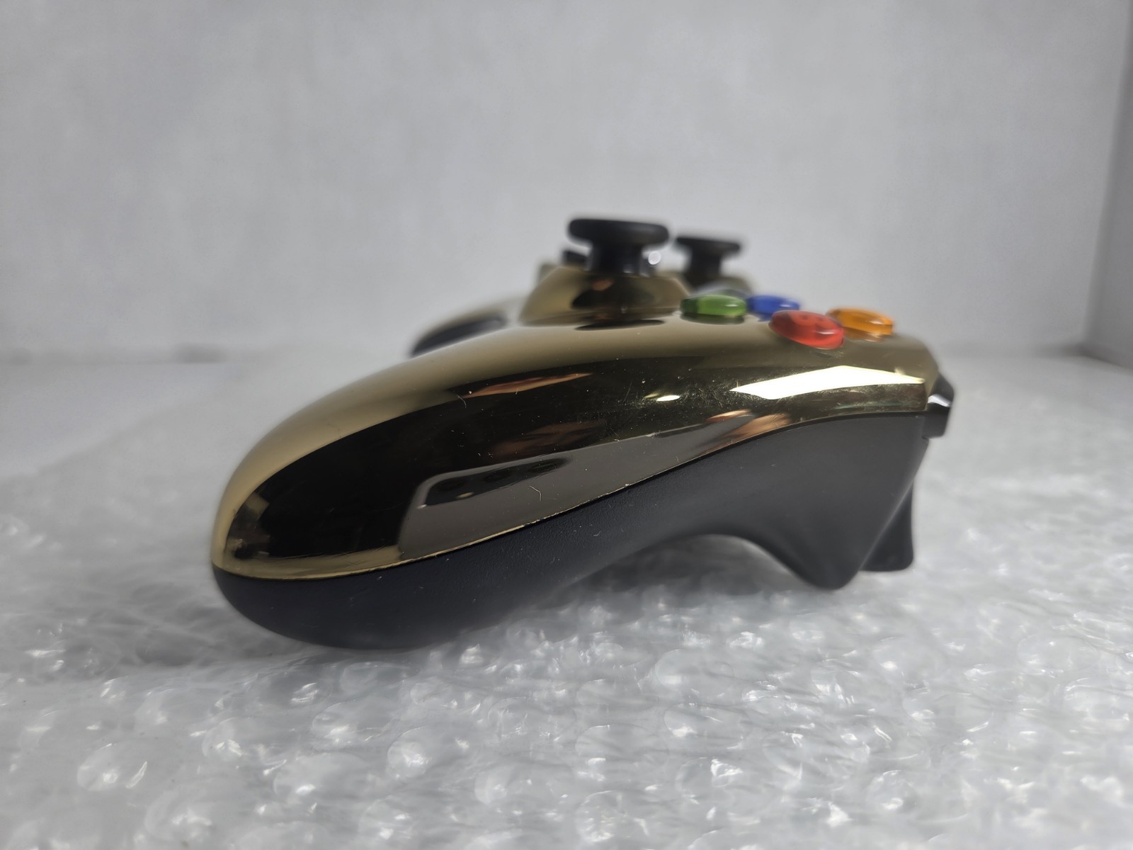 Microsoft Xbox 360 Wireless Controller Chrome Gold elite Tested Clean New Sticks