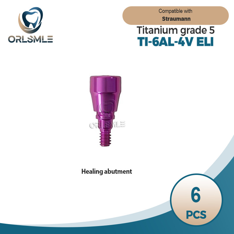 6 pcs Healing cap / Abutment compatible with Straumann BLX D4.0 / 5.0