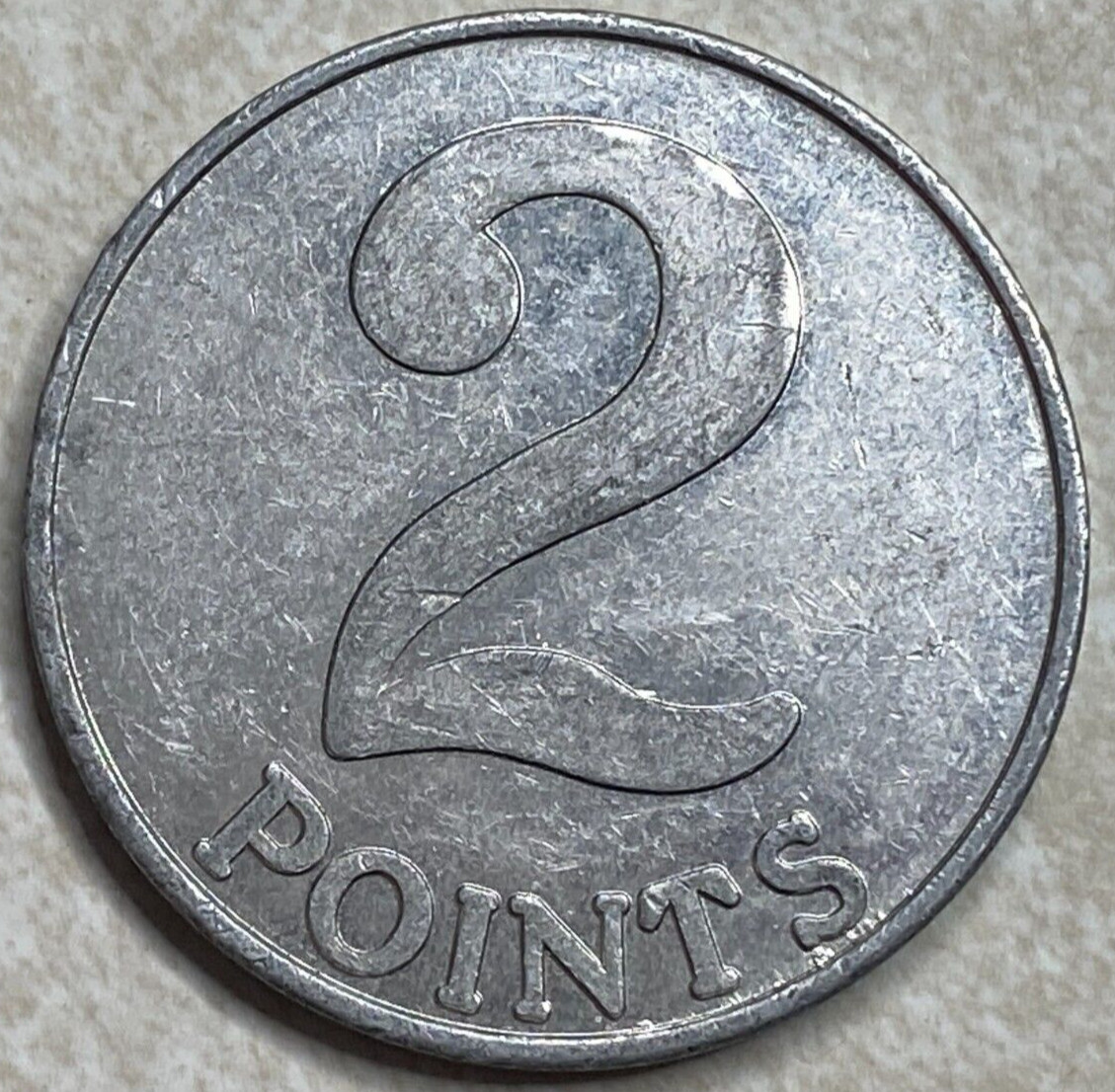 2 Points Skillful winner Arcade Game Trade Token T4773