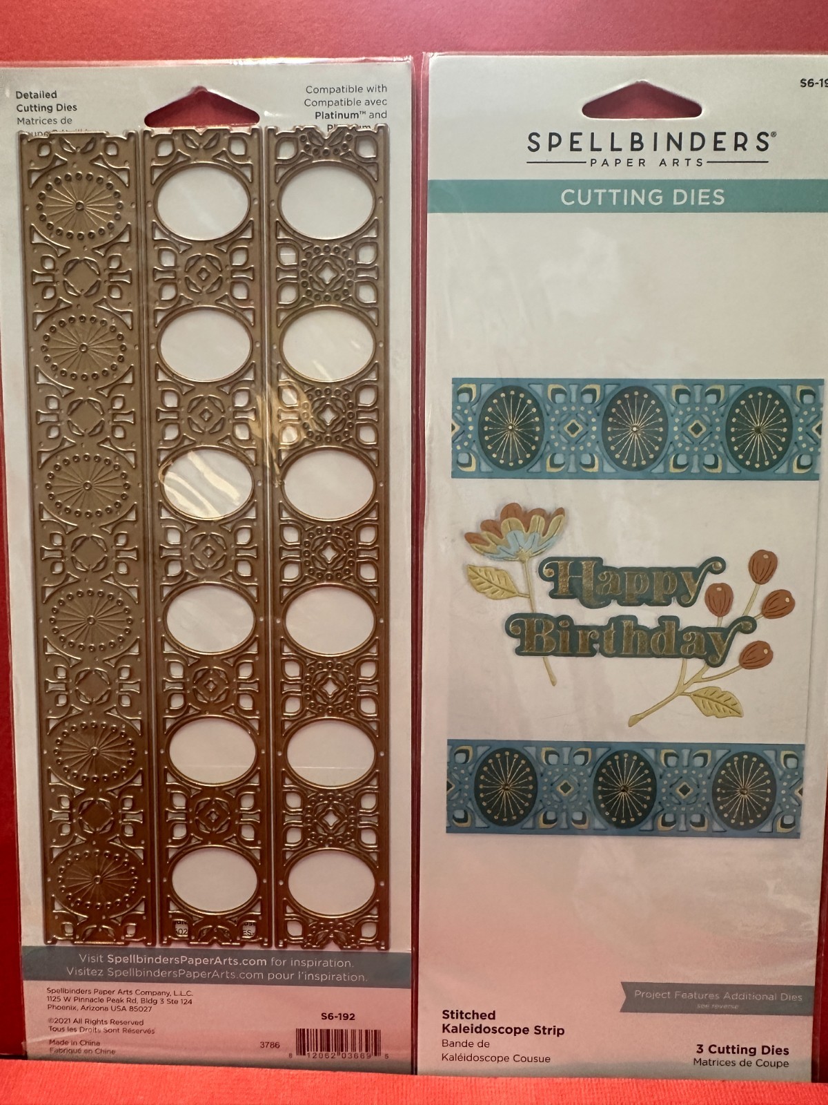 Spellbinders Stitched Kaleidoscope Strip Cutting Dies S6-192