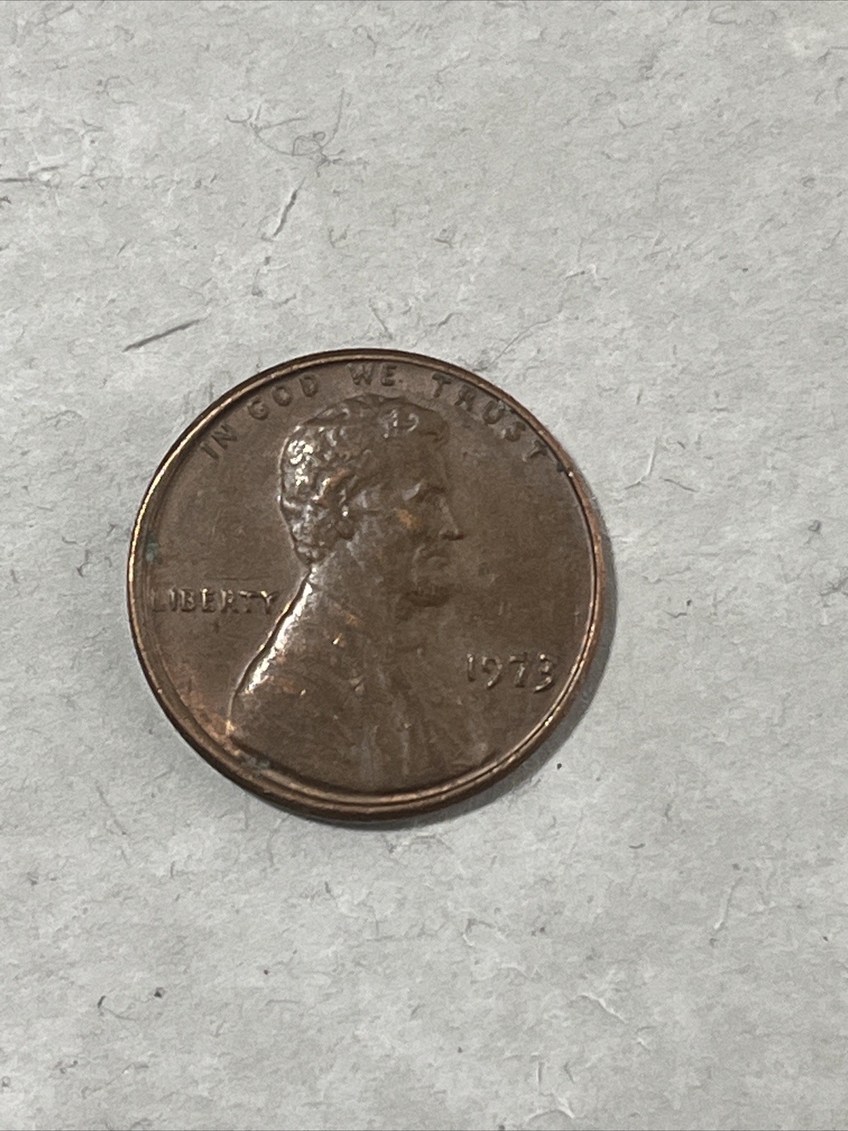 1973 Lincoln Penny / Rare (No Mint) The (F) in “OF” on rear of penny is misprint