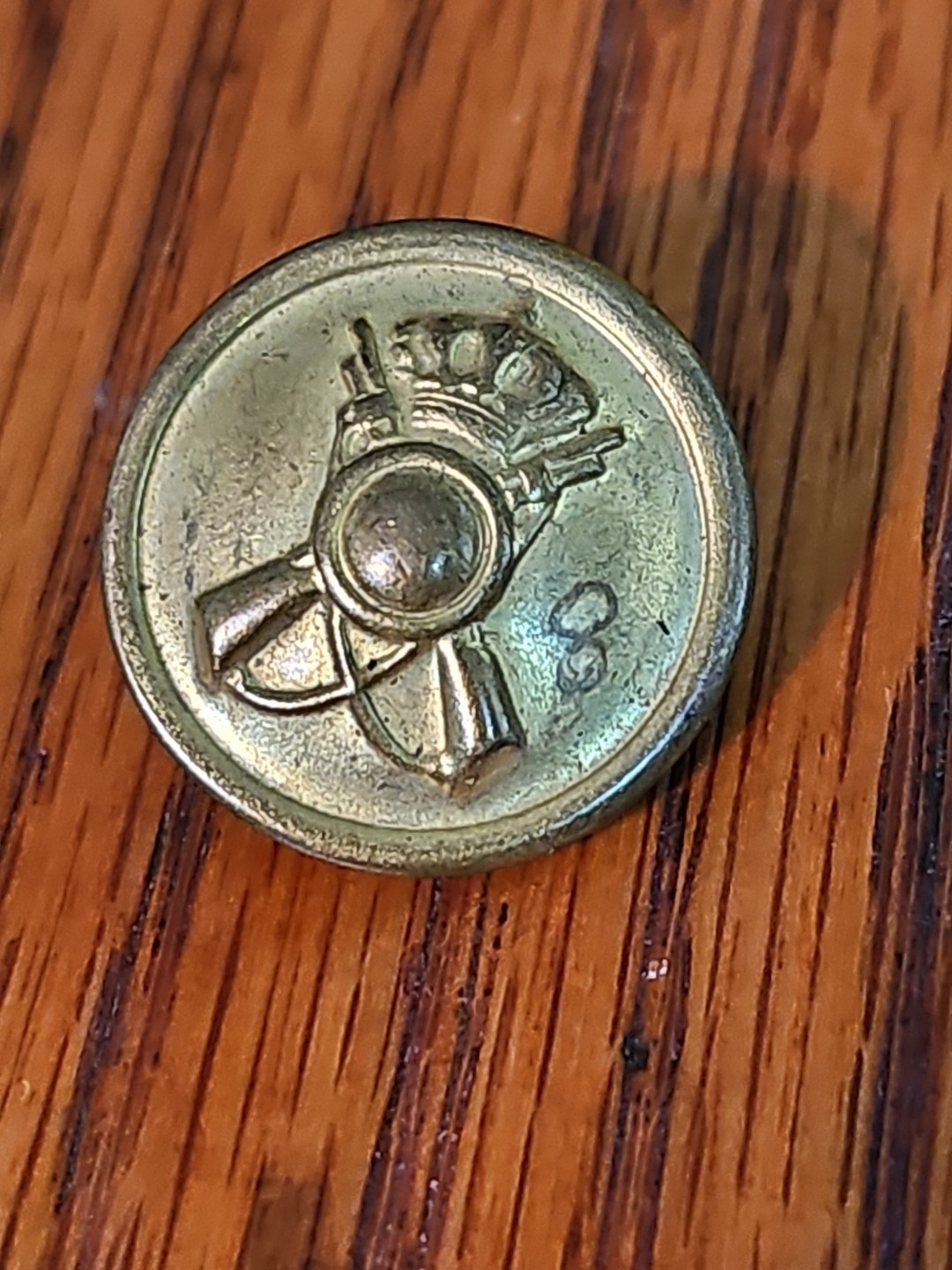 VTG Italian Military Button Gilt 3/4" Giannelli Firenze 3/4"