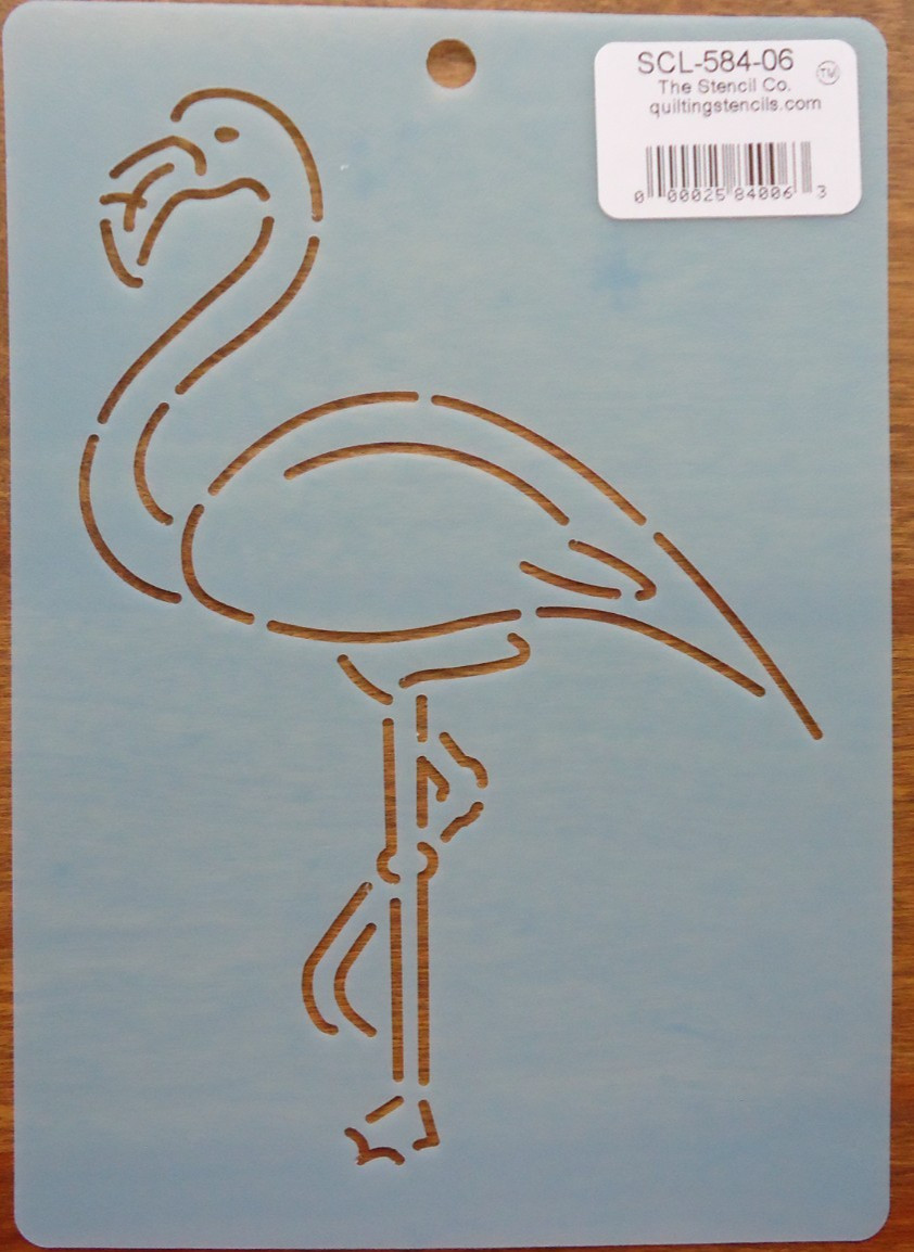 Stencil Quilting 6" Flamingo SCL-584-06 quilt crafts embroidery bird template