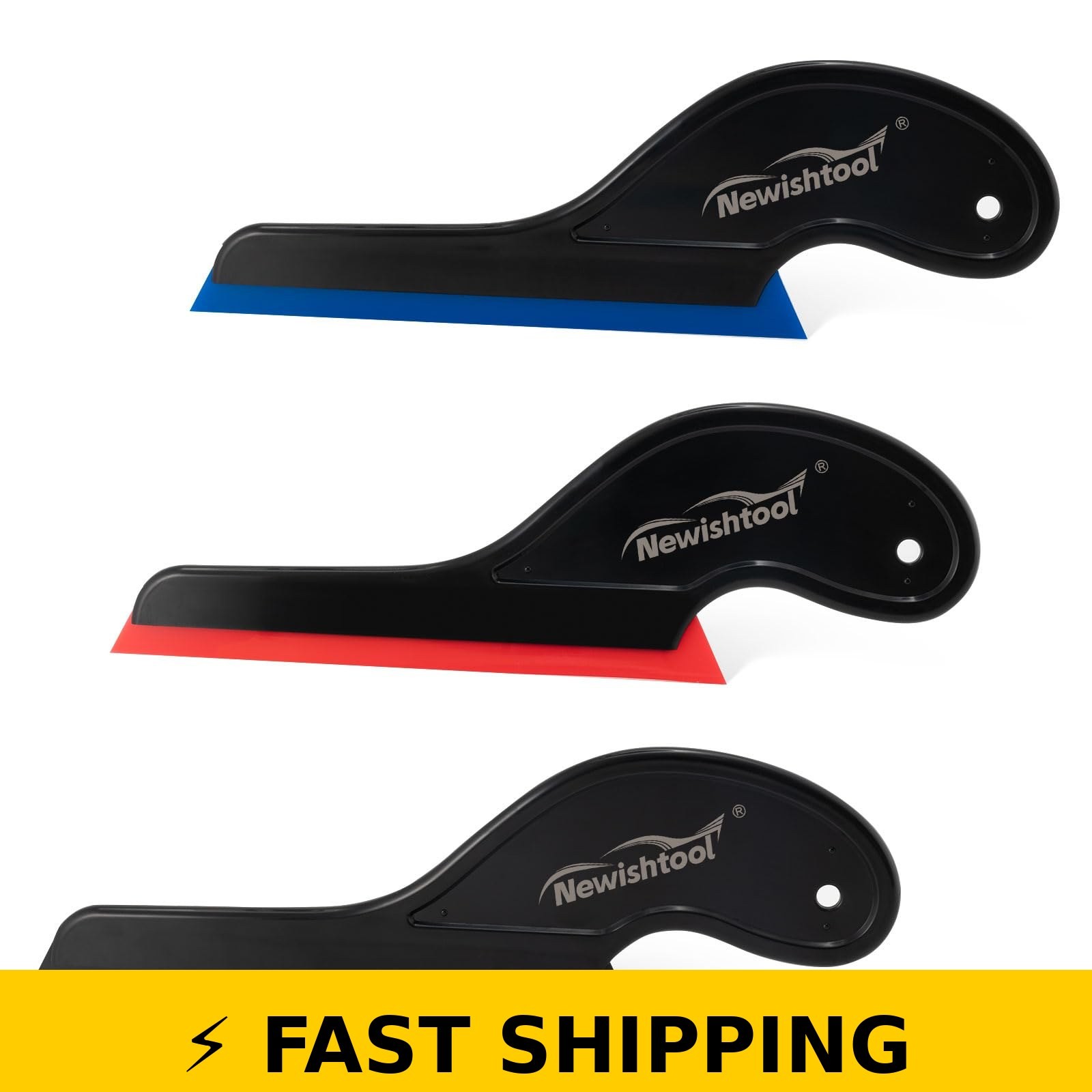NEWISHTOOL Window Tint Tools 3 PCS Squeegee with Long Handle