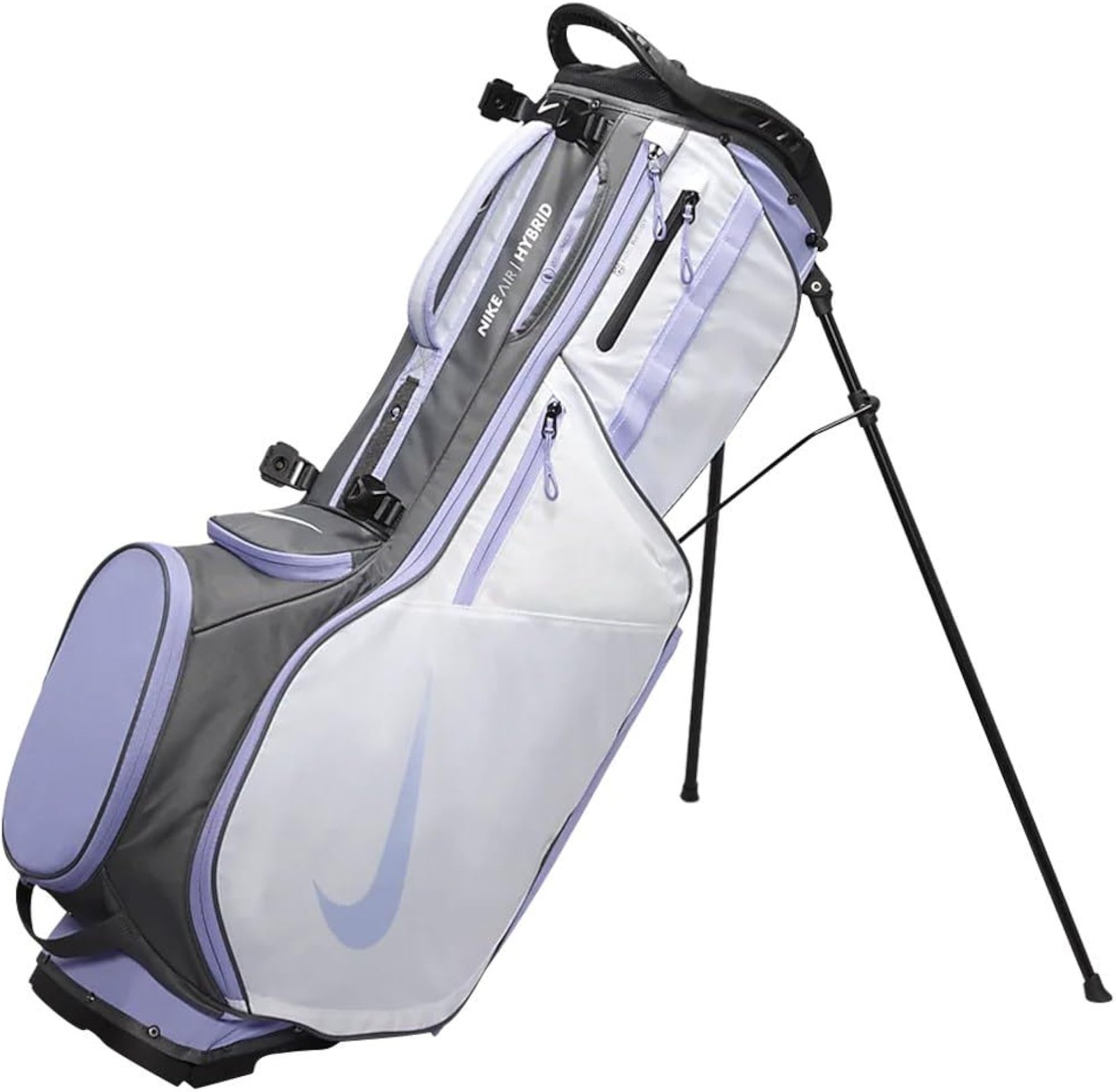 Nike Air Hybrid 2 Golf Carry Stand Bag (White/Iron Grey/Purple Pulse) - White/Ir