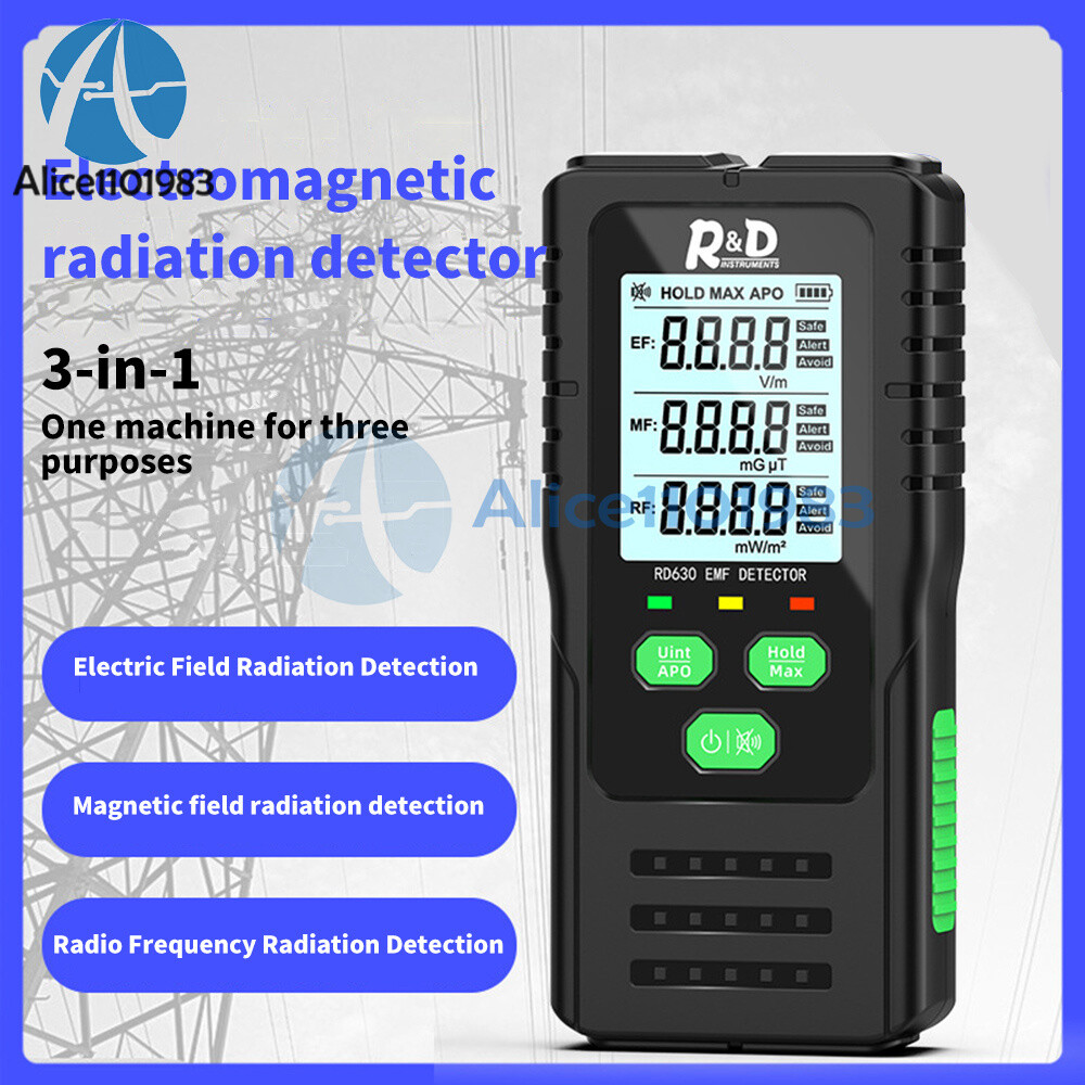 RD630 3-in-1 Portable Multifunctional EF MF RF Radiation Detector Tester Device