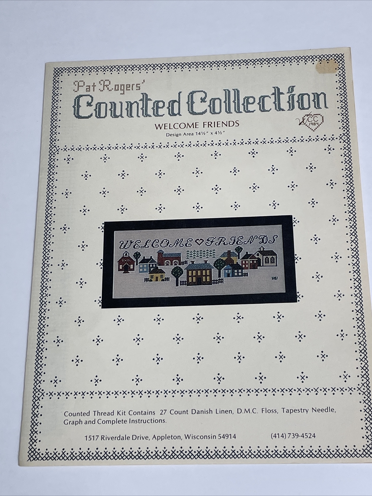 Pat Rogers Welcome Friends Cross Stitch Pattern