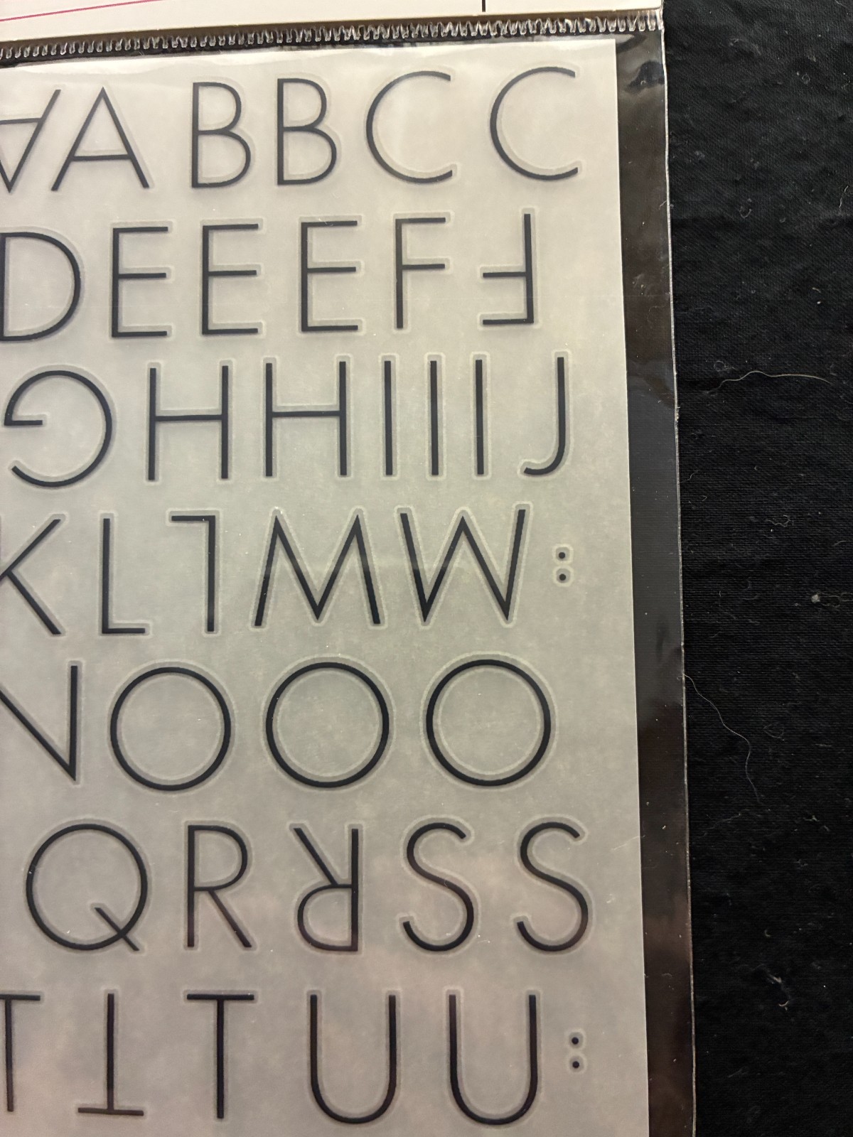 ASSORTED ALPHABET RUB-ONS