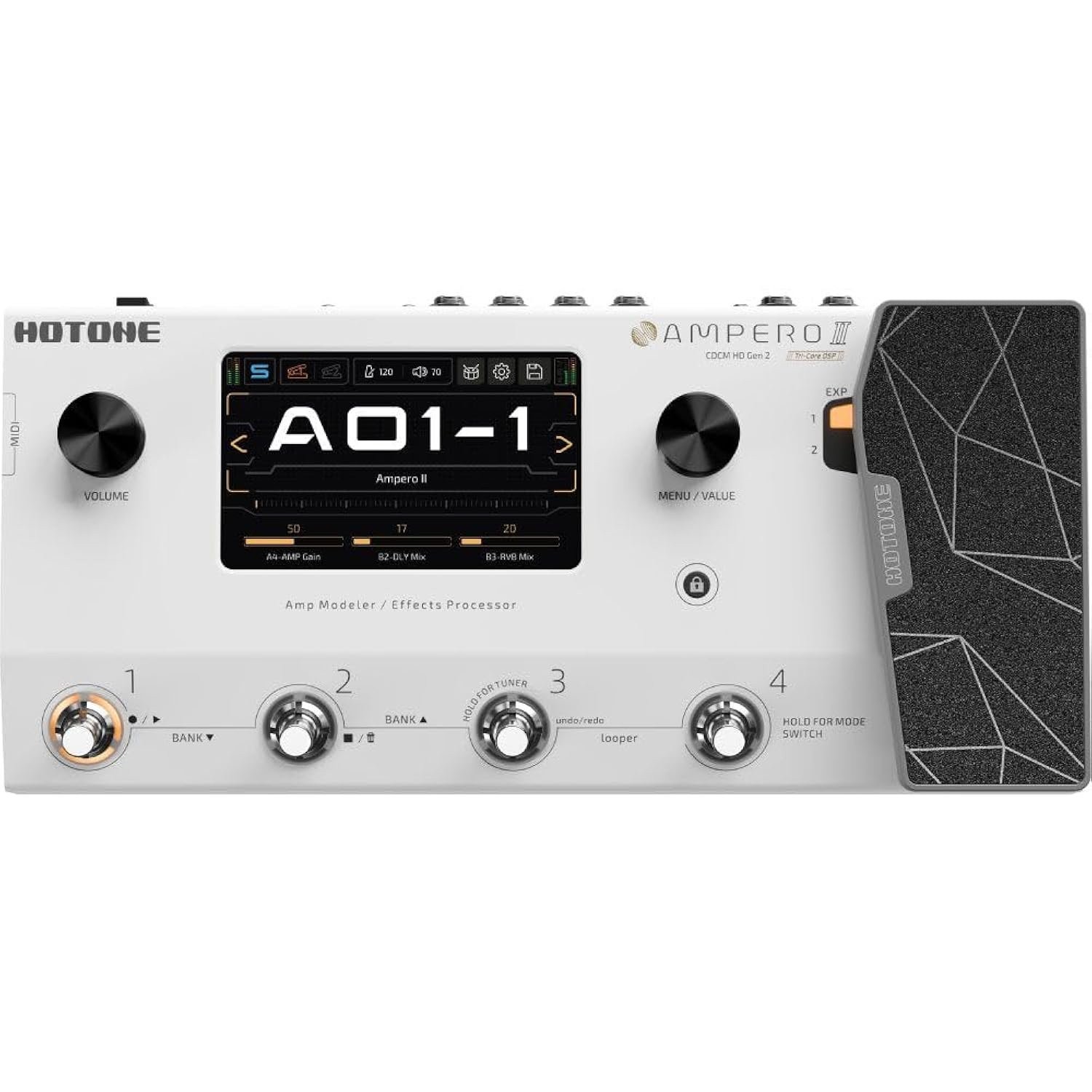 Hotone Ampero II MP-350 Guitar Effects Processor Amp Modeler Multi Effects...