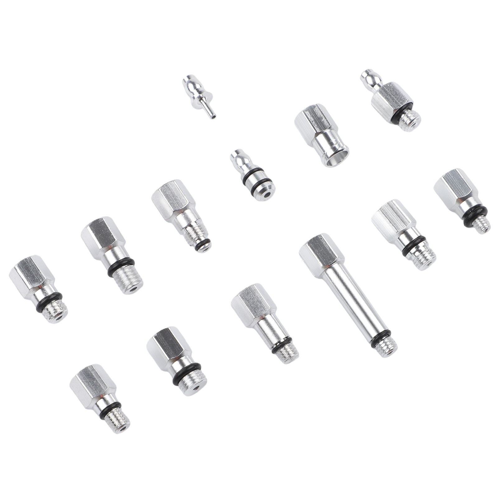 13PCS Hydraulic Brake Bleed Tool Connector Kit Aluminum Alloy for Bicycles