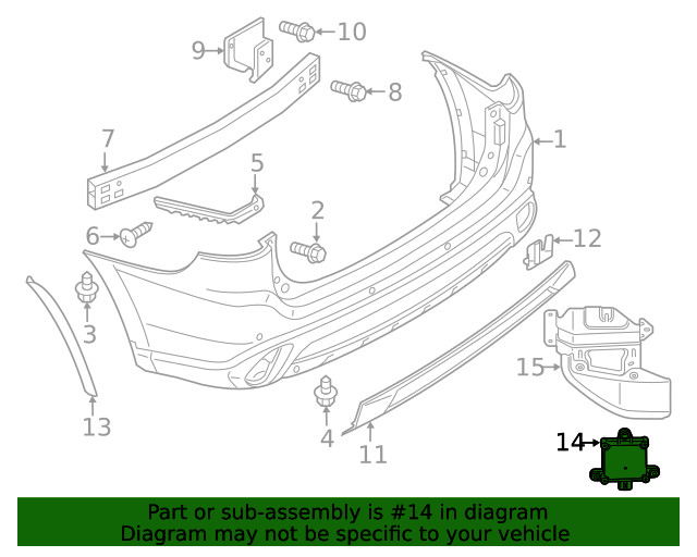 Genuine Mitsubishi Blind Spot Radar 8638A468