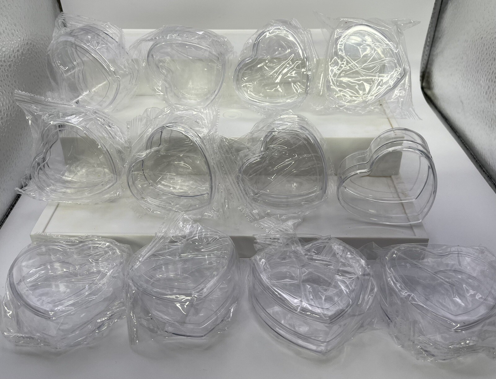 12 New Clear Trinket Boxes 2 1/2” X 2”