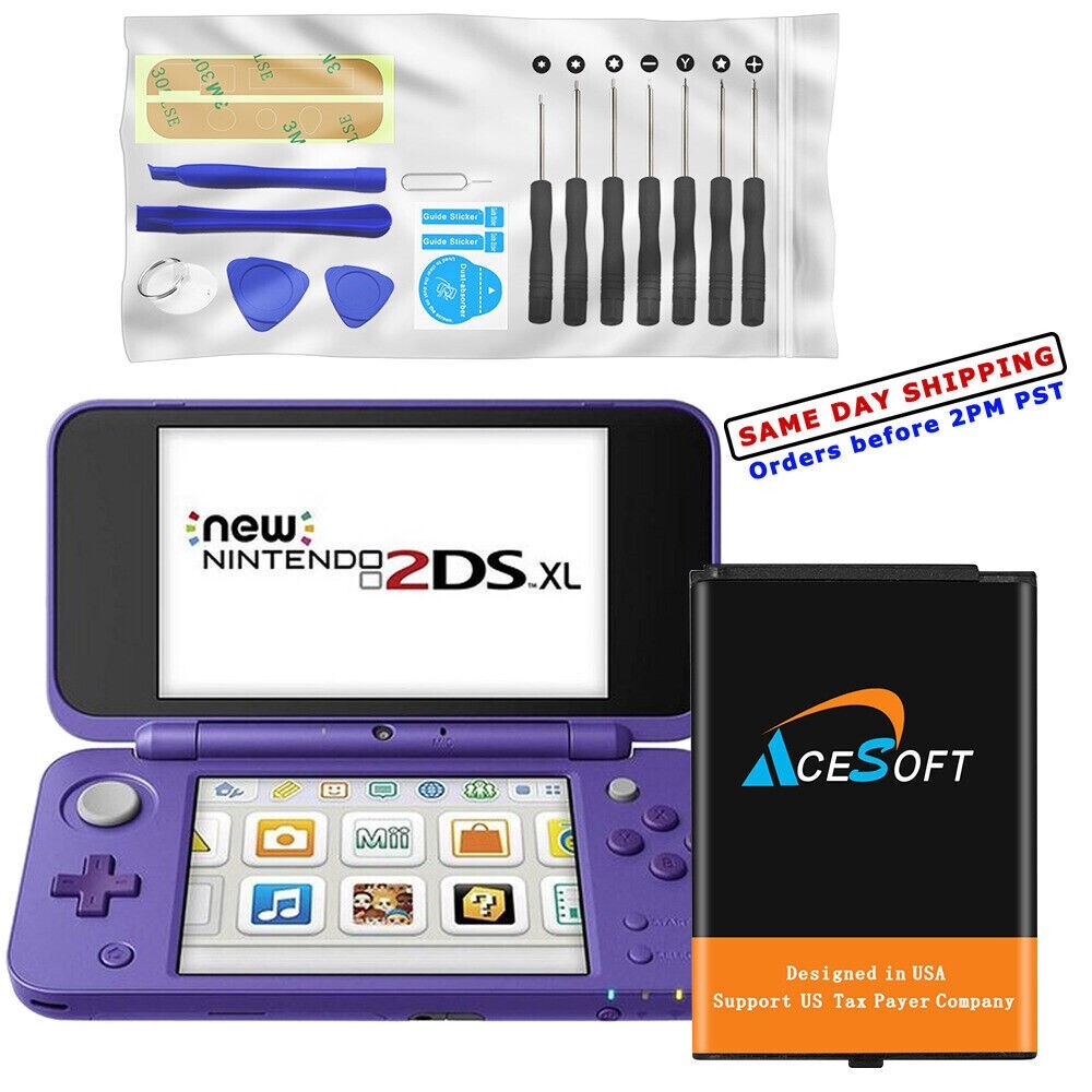 Long Endurance 1500mAh Displaceable Battery Tool for Nintendo 2DS XL JAN-001 USA