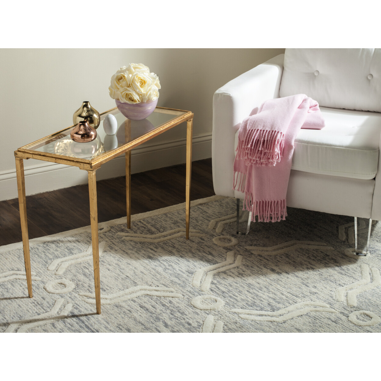 SAFAVIEH Juliana Coffee Table | Gold / Clear |