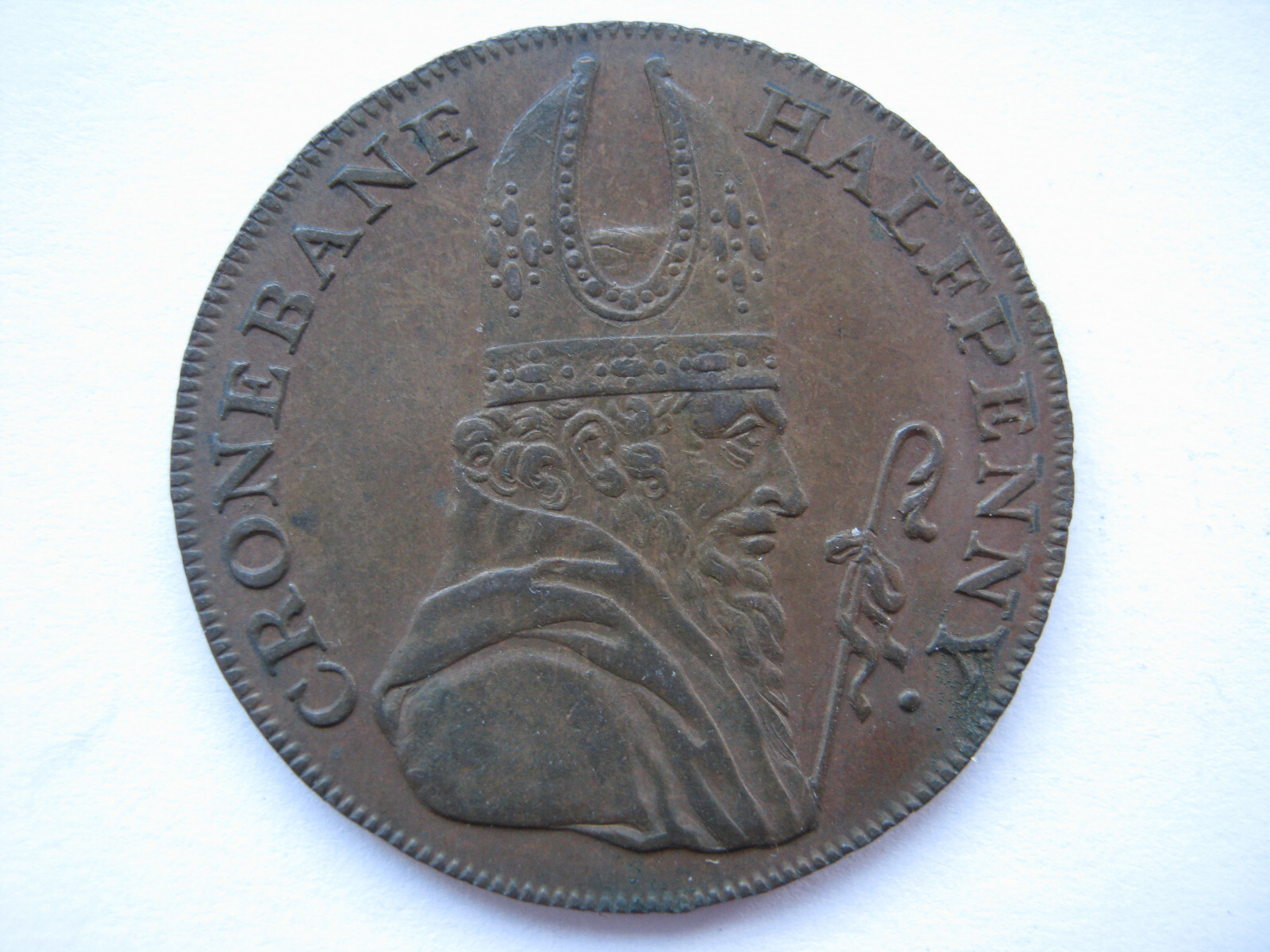 Ireland Wicklow undated Cronebane Halfpenny token EF D&H39a