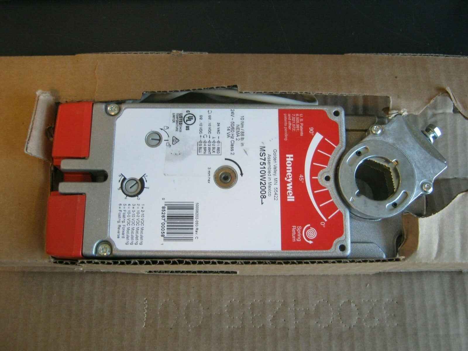 NEW HONEYWELL MS7510W2008 Direct Coupled Damper Actuator Spring Return