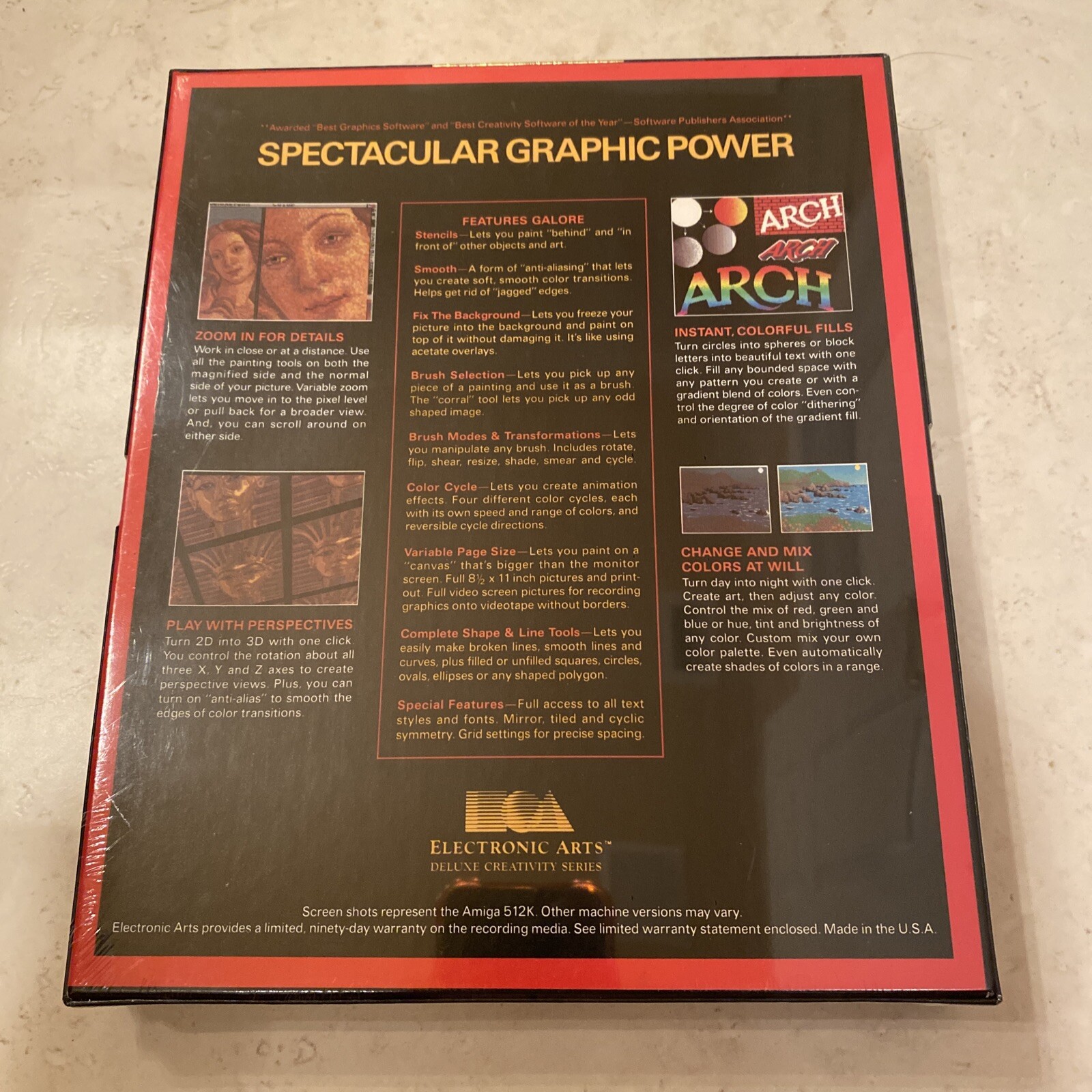 Amiga Deluxe Paint II Brand New Factory Sealed Nib Unopened RARE EA Daniel Silva