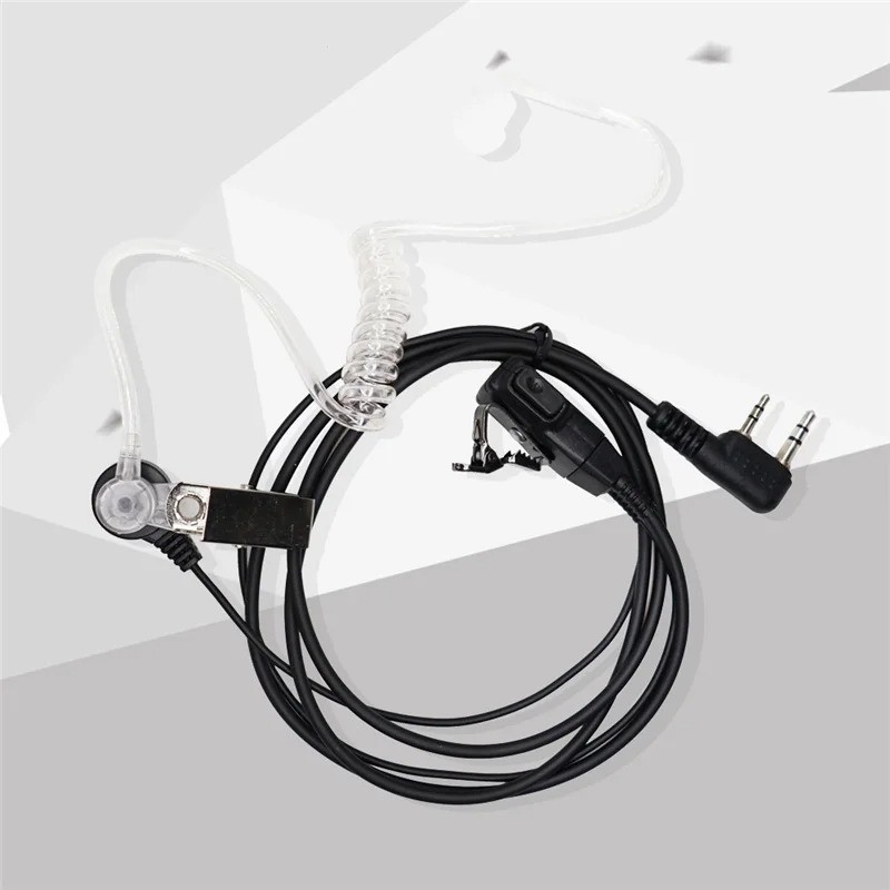 2 Pin Acoustic Tube Earpiece Mic for Baofeng UV-5R UV-82 BF-888S Kenwood