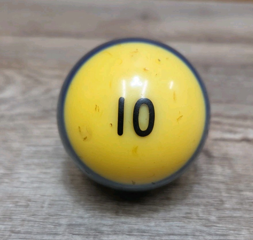 Vintage Pool / Billards Ball 2.25" Replacement #10 With Blue Stripe