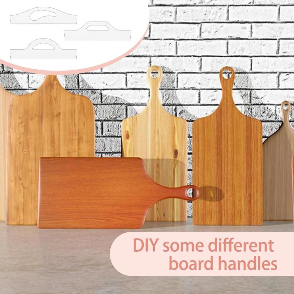 3Pcs Handle Template Cutting Board 3 Styles Templates for Woodworking Acrylic