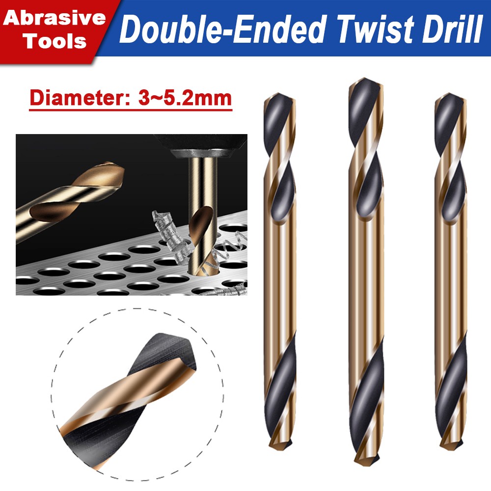 HSS Double-Ended Twist Drill Bits 3mm-5.2mm For Stainless Steel & Hard Materials