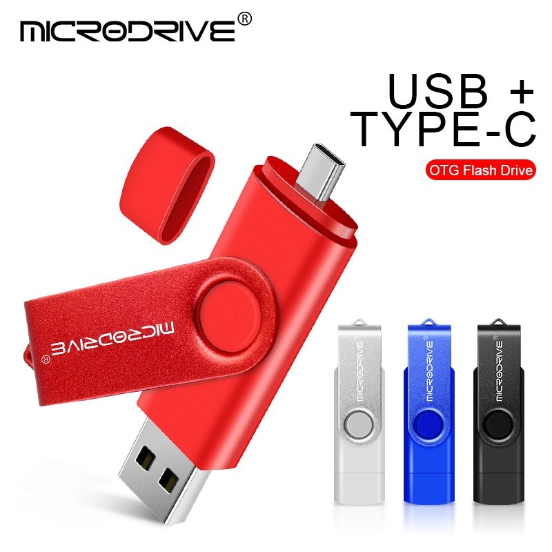 256GB Black Type C Flash Drive 2 in 1 OTG USB 3.0+USB C Memory Stick Thumb Drive
