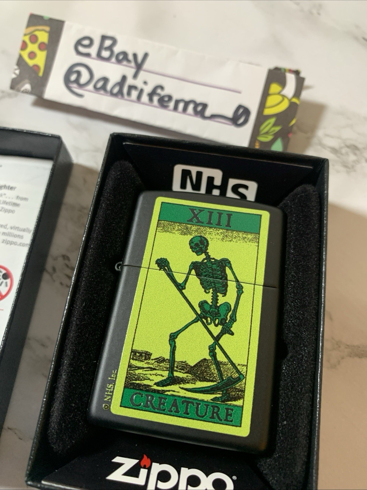 Zippo Creature Skeleton Black Matte 48416