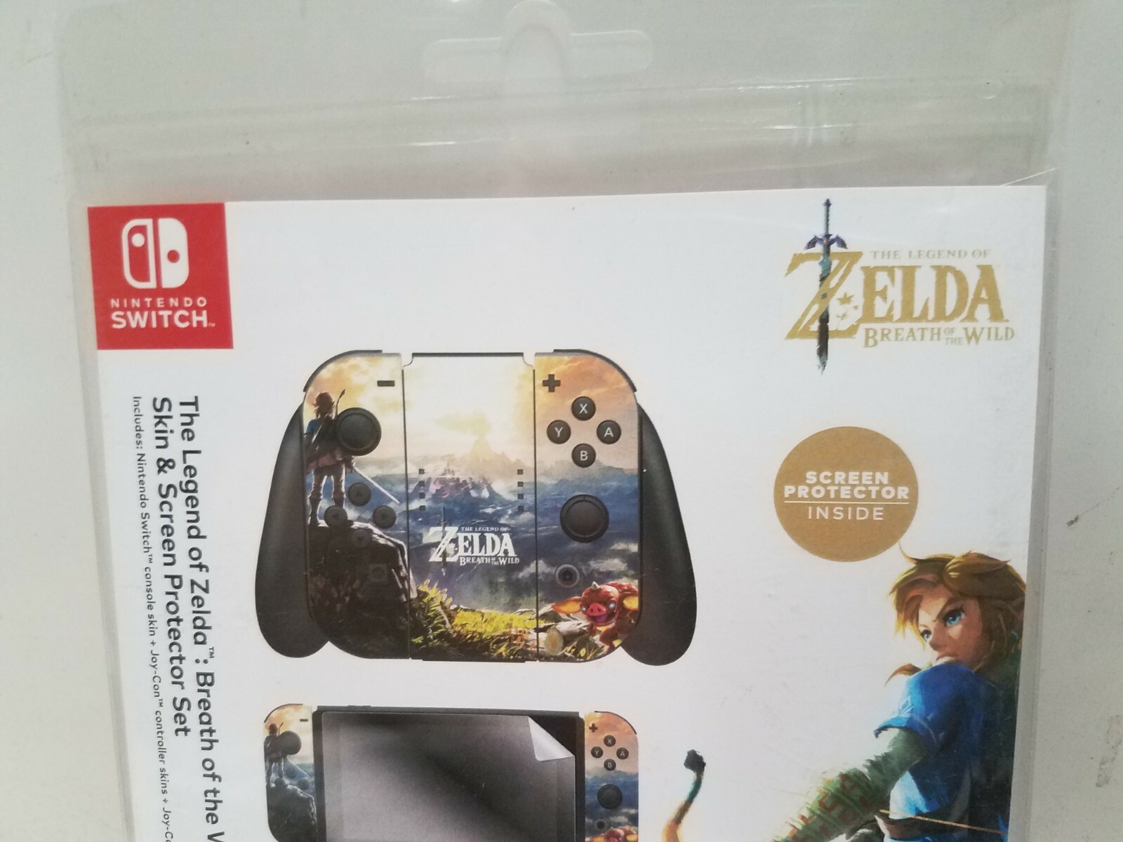 Controller Gear Nintendo Switch Skin & Screen Protector Zelda Link top hill