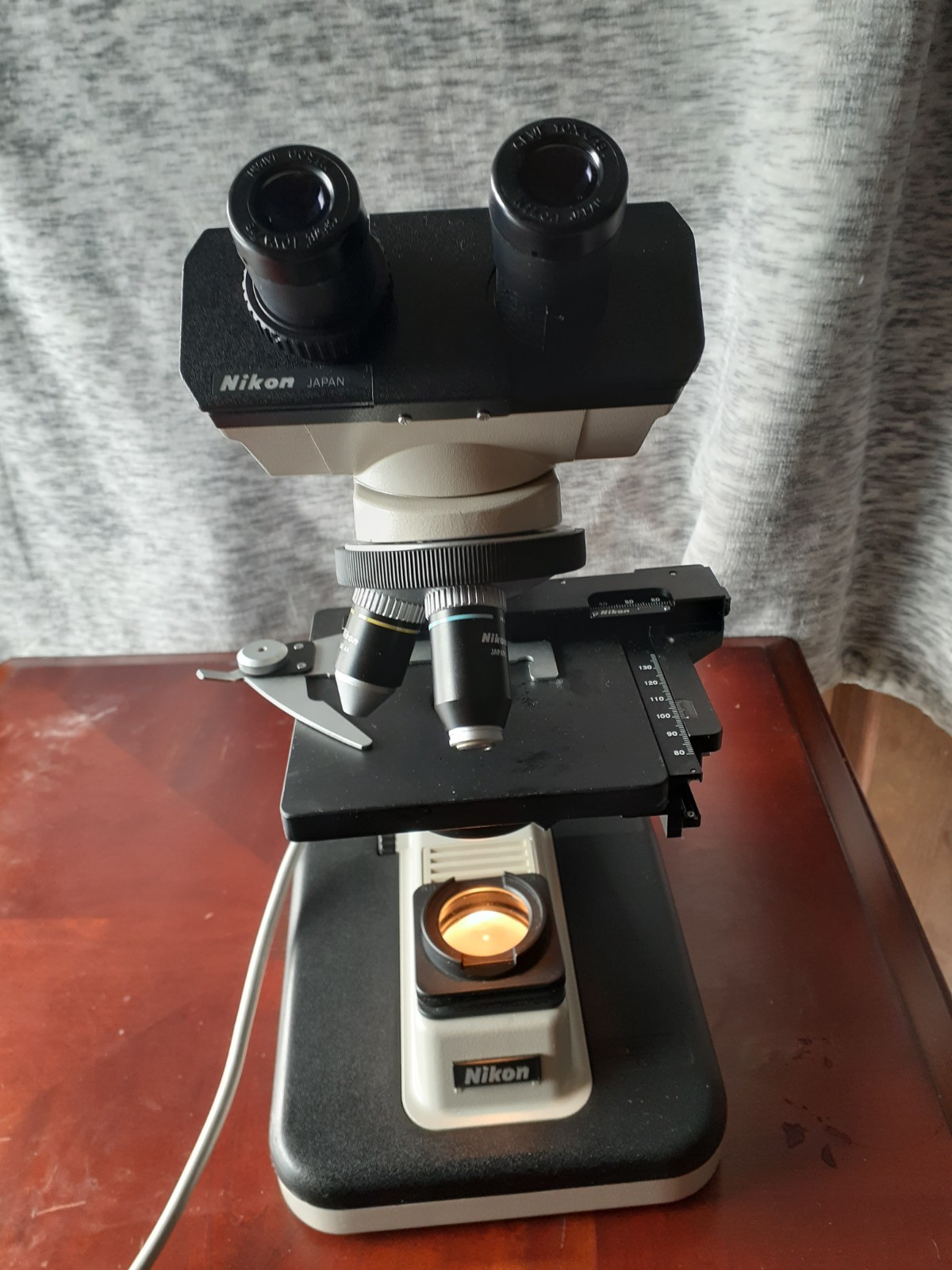 Nikon YS2-T Alphaphot Binocular Microscope w/ Eyepieces & 3 Objective Lenses