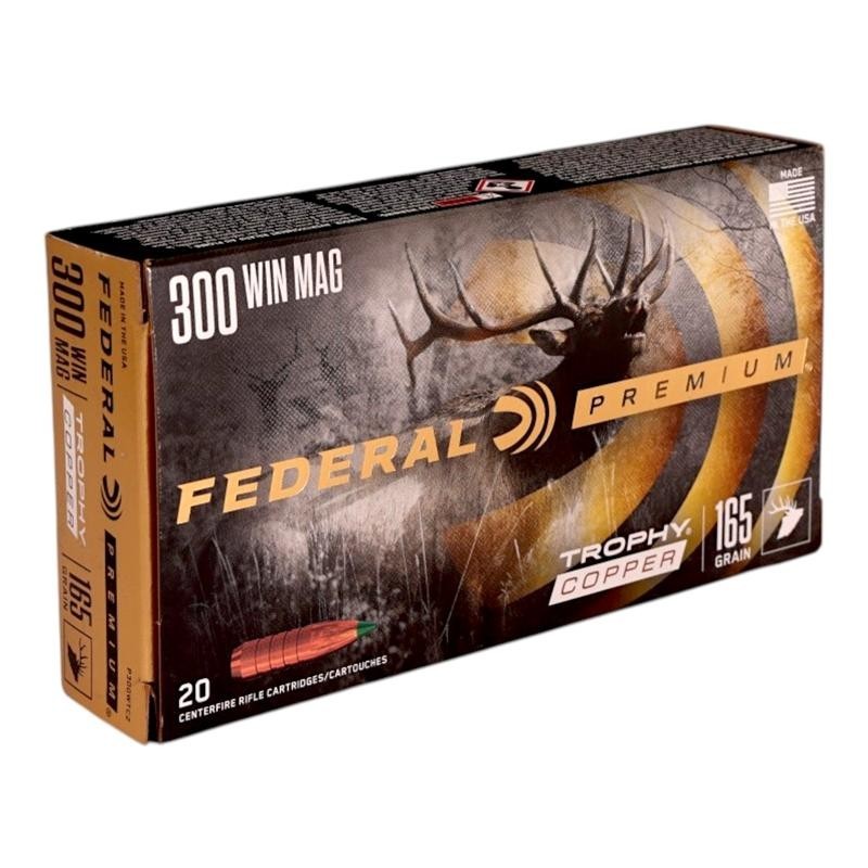Federal Premium 300 Winchester Magnum Ammo 165 Grain Trophy Bonded Tip - P300WTC