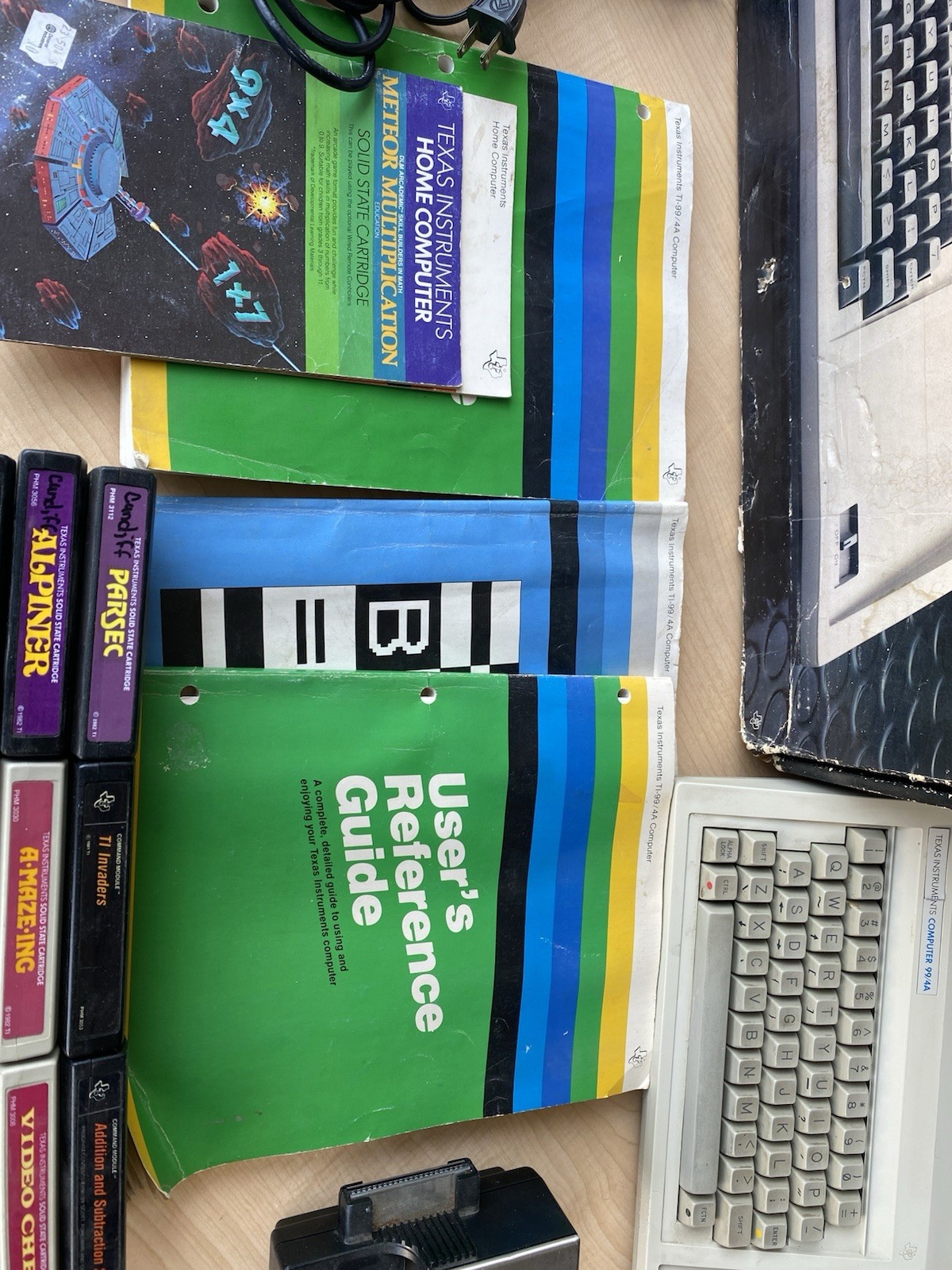 Massive Texas Instruments TI99 4A 99/4A Computer Cartridge Game Lot Untested