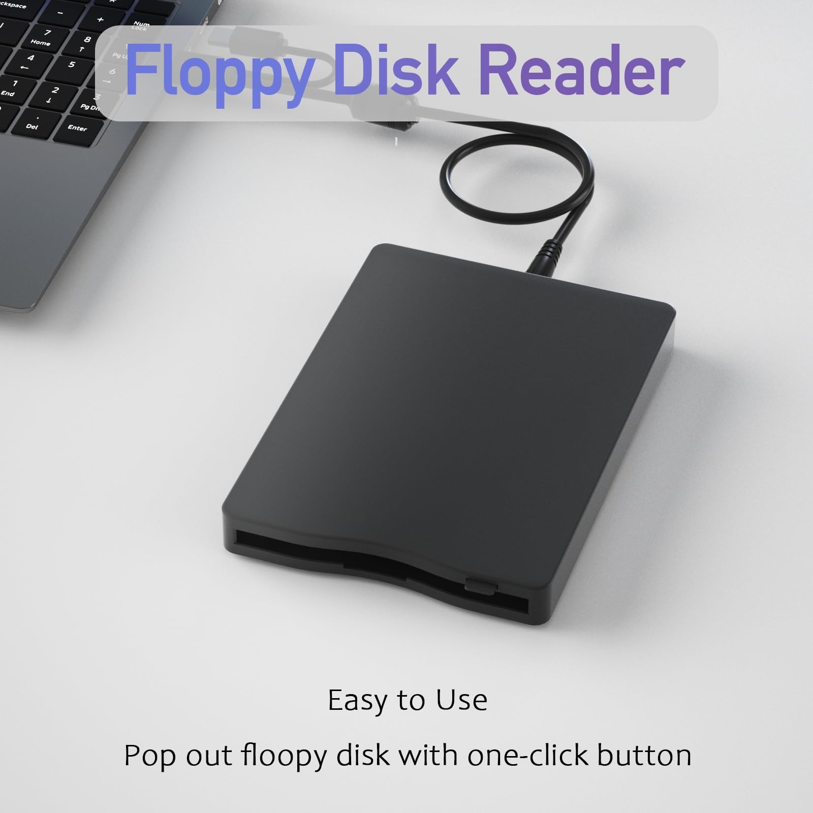 3.5 Inch External Portable USB Floppy Disk Reader Type C 1.44 MB FDD Drive