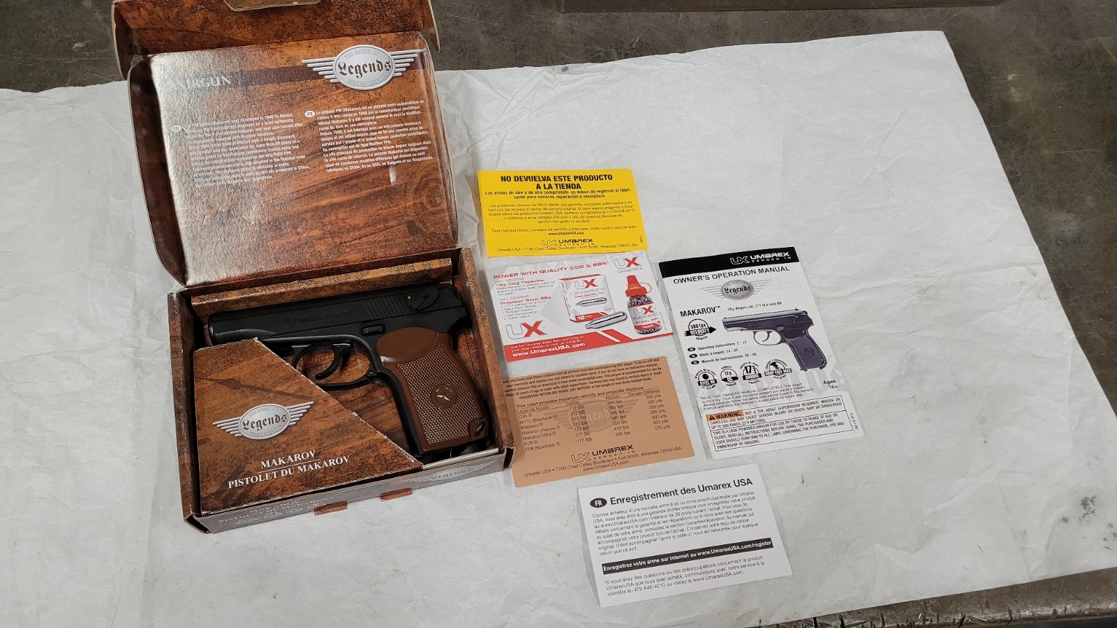 New Legends Makarov 4.5mm CO2 BB Pistol Airgun Non Blow-back