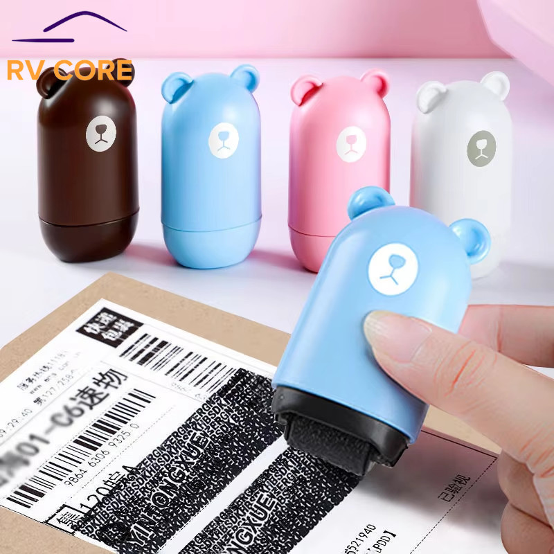 Privacy Roller Stamp — Confidential Data Guard Security Seal Identity Protection