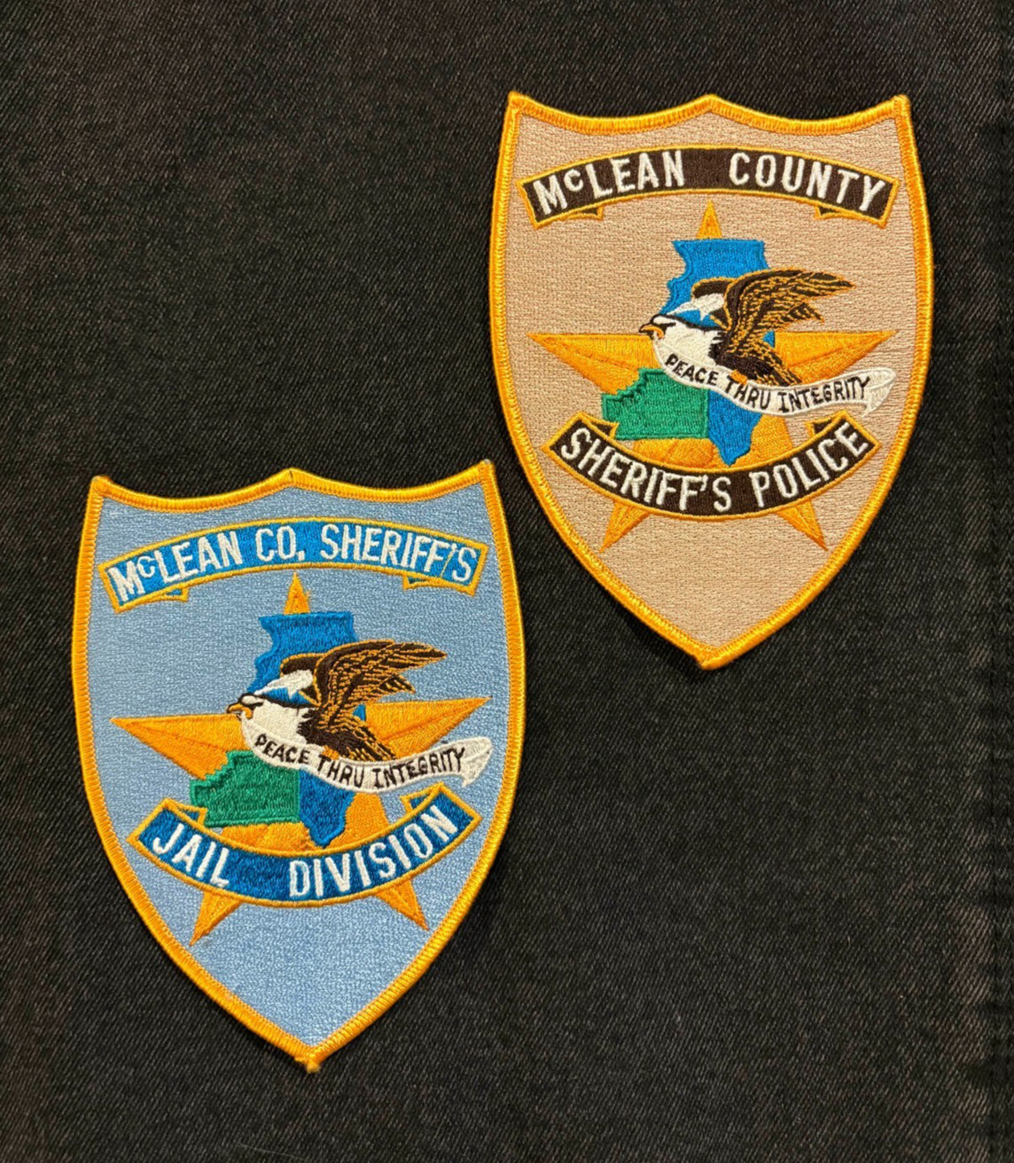 MCLEAN COUNTY IL SHERIFF PATCH POLICE JAIL DIVISION il police patch sheriff