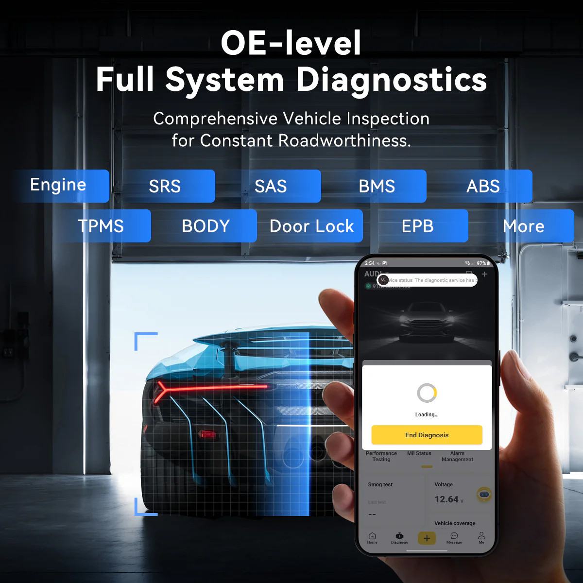 Mucar BT200 MAX OBD2 Diagnostic Tool All System Scanner with 15 Resets for iOS