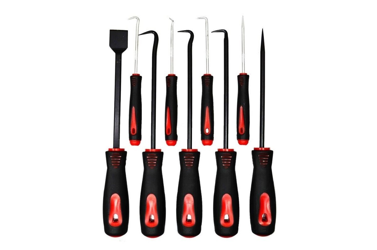 9pcs Scraper Hook and Pick Set Car Removal Tools O Rings Seals Rubber Handle
