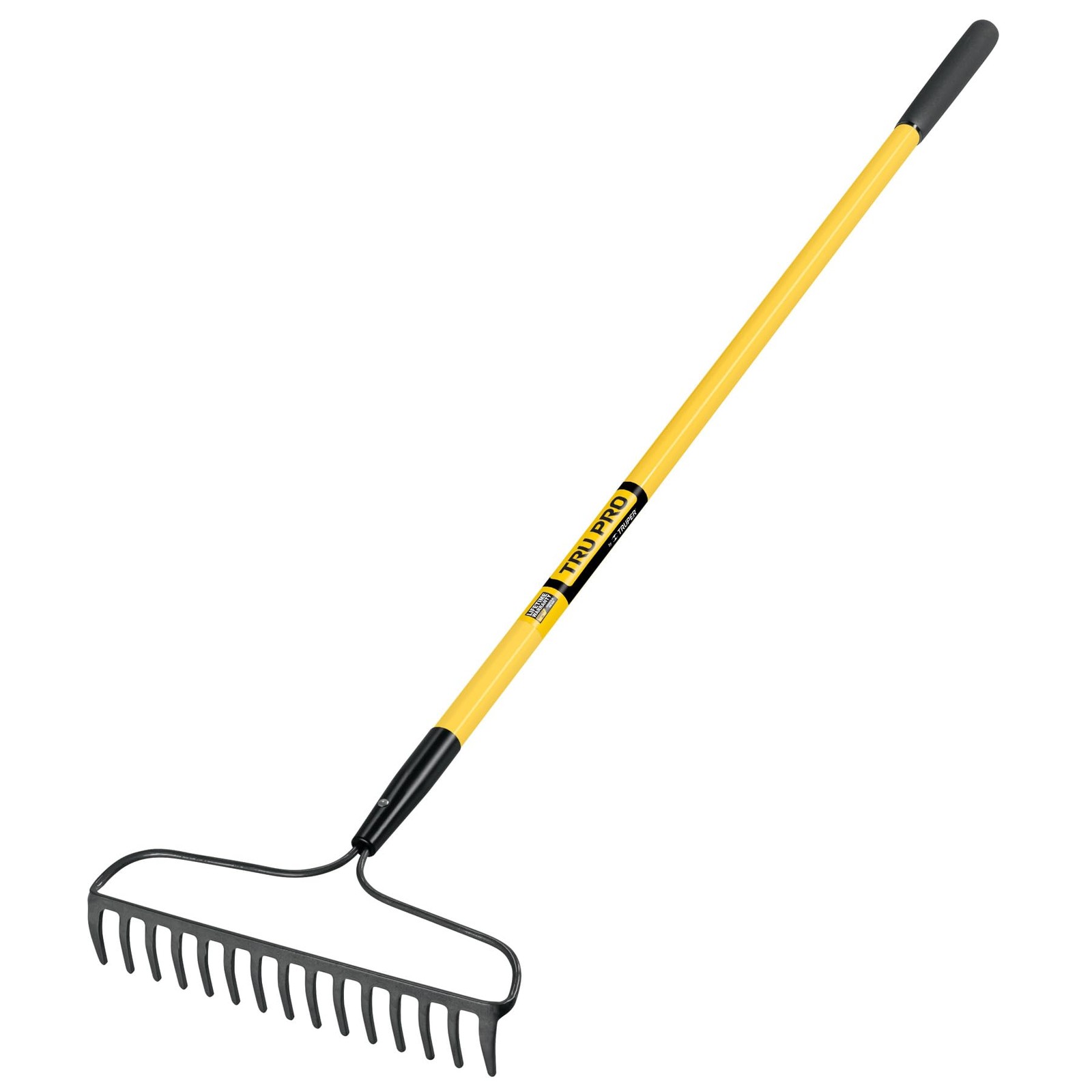 Truper Tru Pro 15-Tine Forged Bow Rake with 60-Inch Fiberglass Handle Cushion