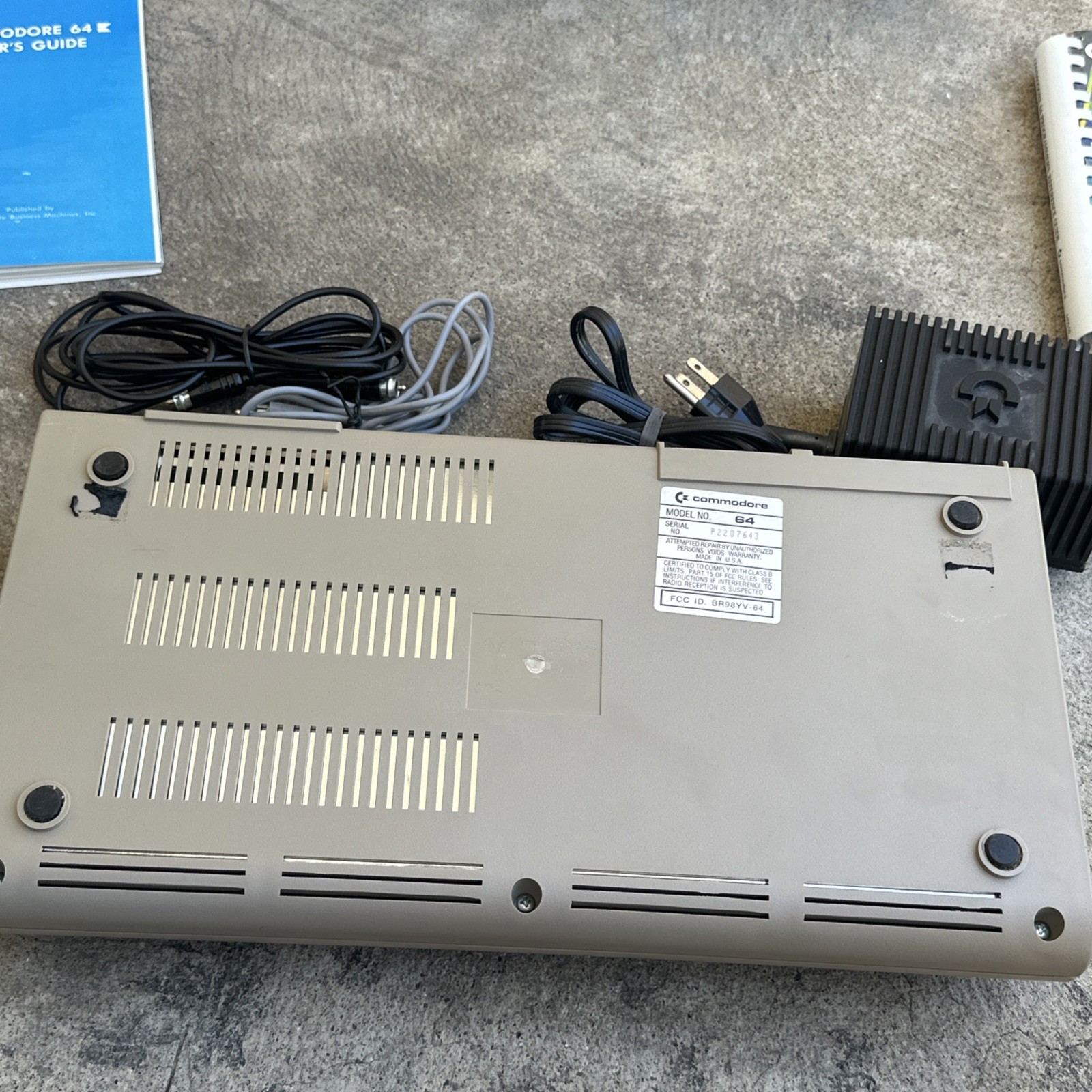 Untested Parts?? Vintage Commodore 64 Computer in Box + Power Supply Manual