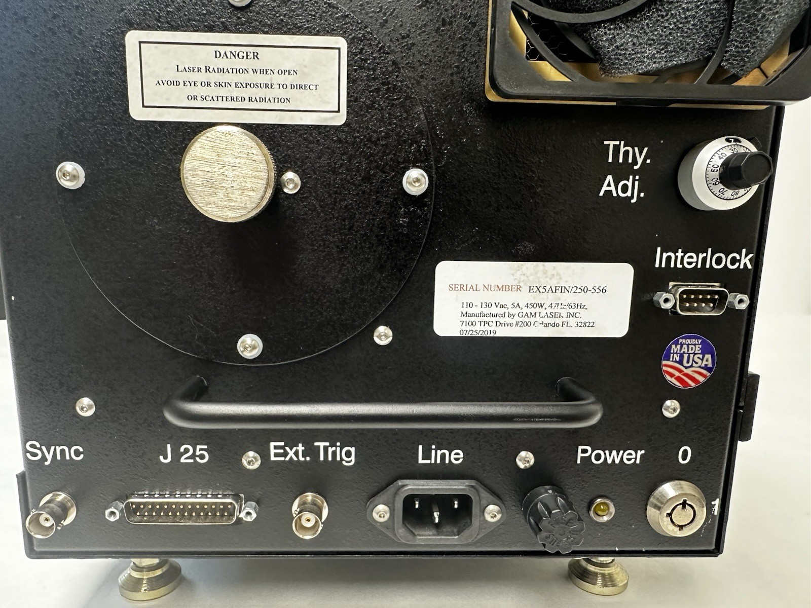 GAM Laser, Inc. EX5 Excimer Laser