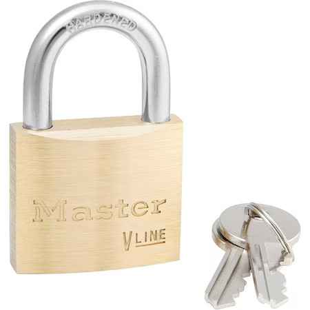 Master Lock 4140Ka Padlock, Keyed Alike, Standard Shackle, Rectangular Brass