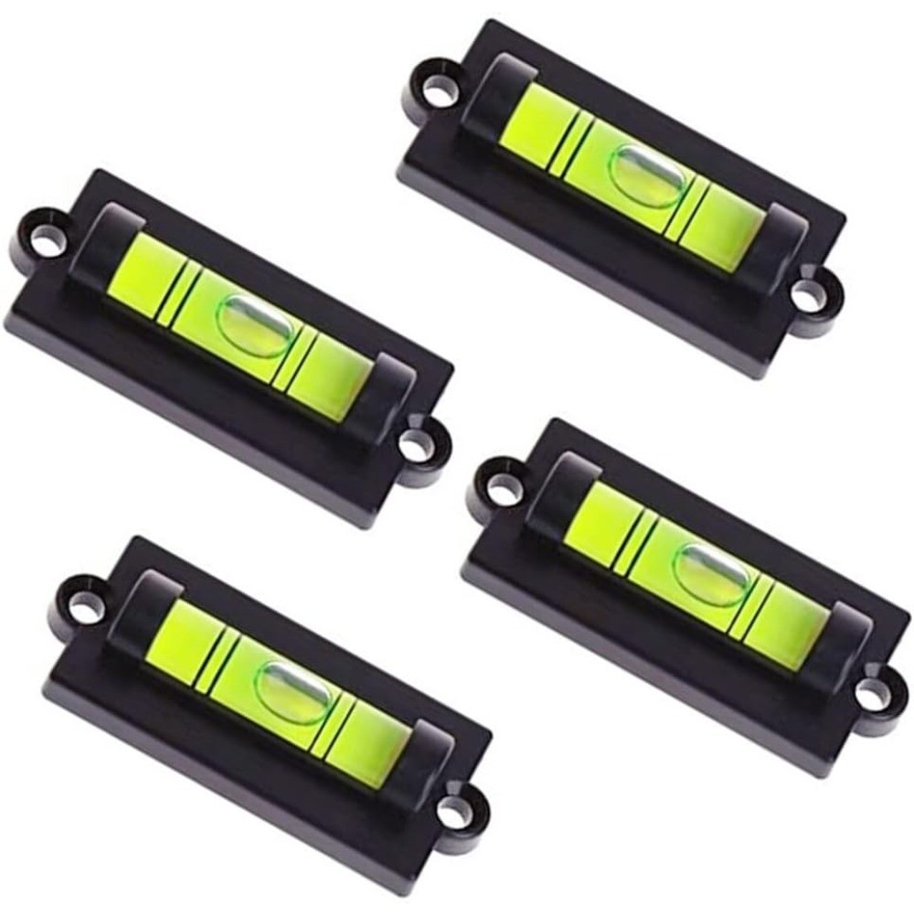 4Pcs Bubble Spirit Level RV Standard Levels with Mounting Holes RV Levelers