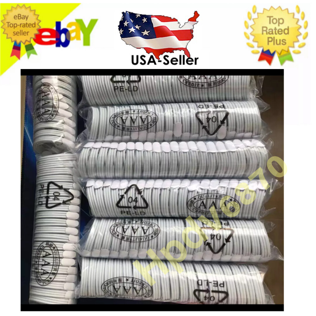 Lot 3.6.10ft 8 Pin USB Data Sync Charger Cable Cord for iPhone 12/13/14/8/9/10
