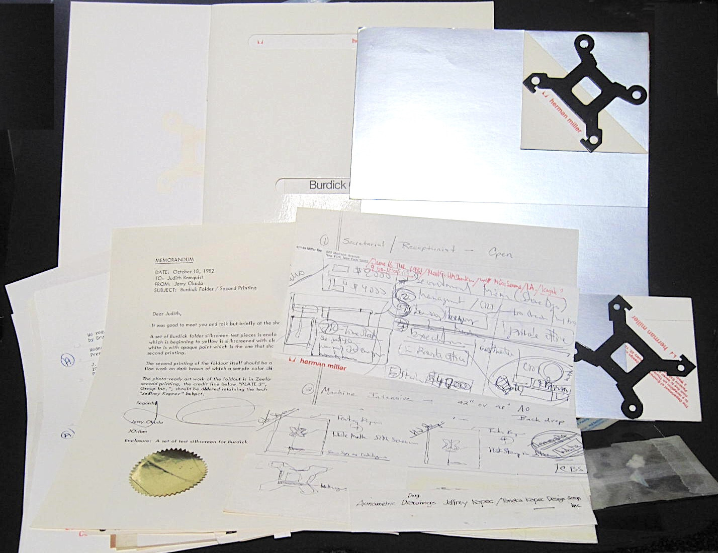 Herman Miller Bruce Burdick Group Presentation Original Design Lot & Final