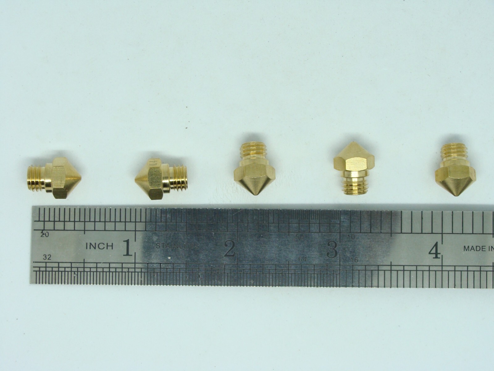 0.6mm - 5 Pcs Pack Lot MK10 Nozzle Solid Brass M7 Thread Extruder Hotend Hot End