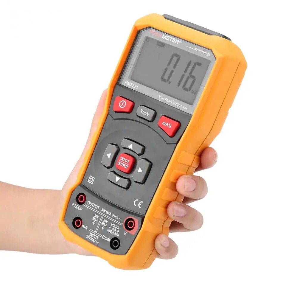 PEAKMETER Digital Process Calibrator 24mA Signal Generator Current Voltage Meter