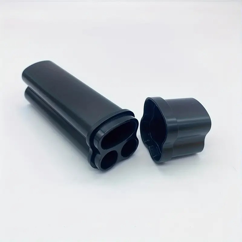 Pre-roll storage container - black - hold 2 pre-roll cigarettes and 1 lighter