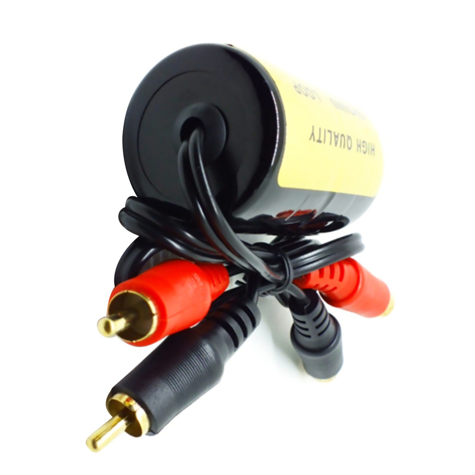 RCA Audio Noise Filter Suppressor Ground Loop Isolator For Car and Home Stereo